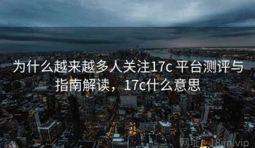 为什么越来越多人关注17c 平台测评与指南解读，17c什么意思