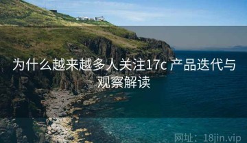 为什么越来越多人关注17c 产品迭代与观察解读