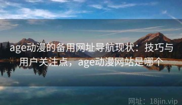 age动漫的备用网址导航现状：技巧与用户关注点，age动漫网站是哪个