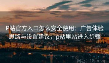 P站官方入口怎么安全使用：广告体验思路与设置建议，p站里站进入步骤