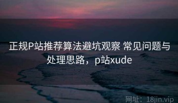 正规P站推荐算法避坑观察 常见问题与处理思路，p站xude