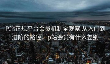 P站正规平台会员机制全观察 从入门到进阶的路径，p站会员有什么差别