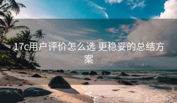 17c用户评价怎么选 更稳妥的总结方案