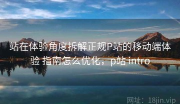 站在体验角度拆解正规P站的移动端体验 指南怎么优化，p站 intro