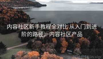 内容社区新手教程全对比 从入门到进阶的路径，内容社区产品