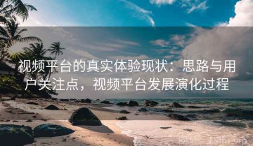 视频平台的真实体验现状：思路与用户关注点，视频平台发展演化过程