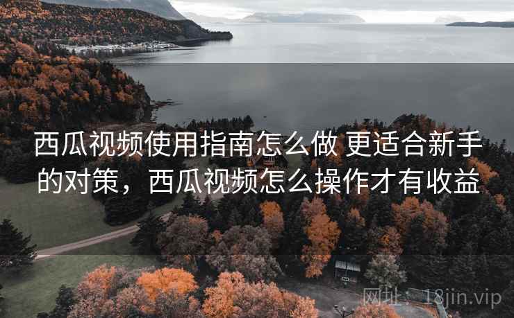 西瓜视频使用指南怎么做 更适合新手的对策，西瓜视频怎么操作才有收益