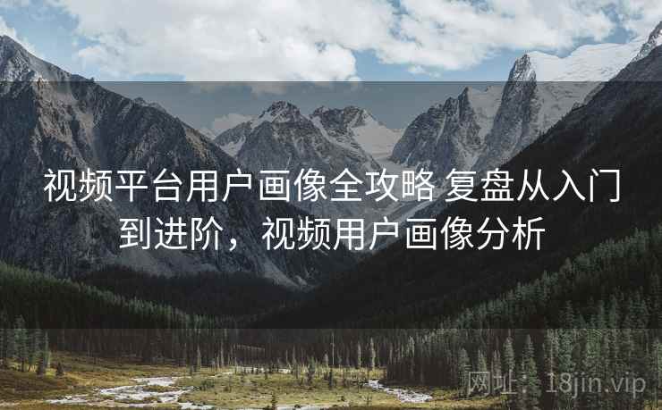视频平台用户画像全攻略 复盘从入门到进阶，视频用户画像分析