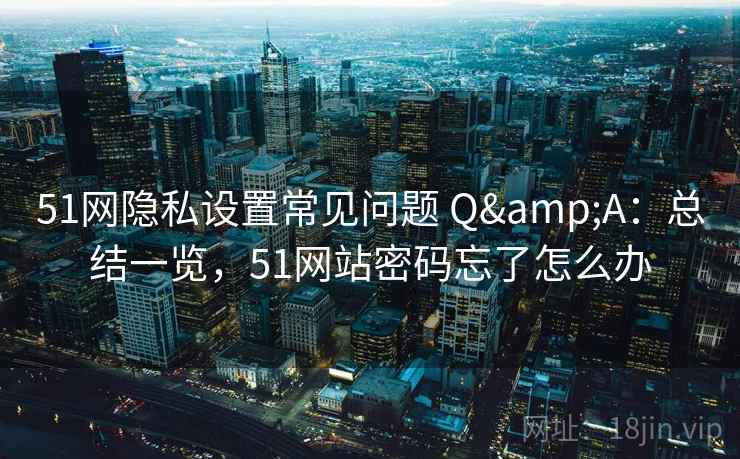 51网隐私设置常见问题 Q&A：总结一览，51网站密码忘了怎么办