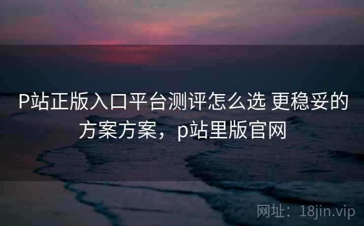 P站正版入口平台测评怎么选 更稳妥的方案方案，p站里版官网