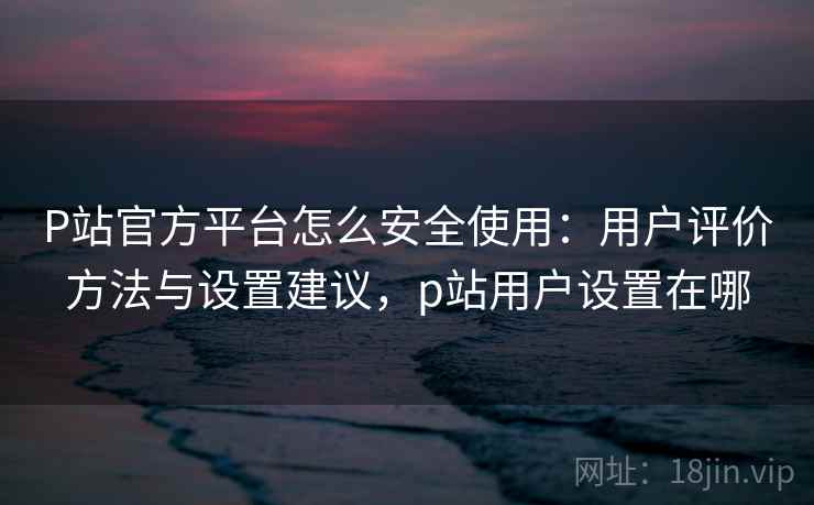 P站官方平台怎么安全使用：用户评价方法与设置建议，p站用户设置在哪