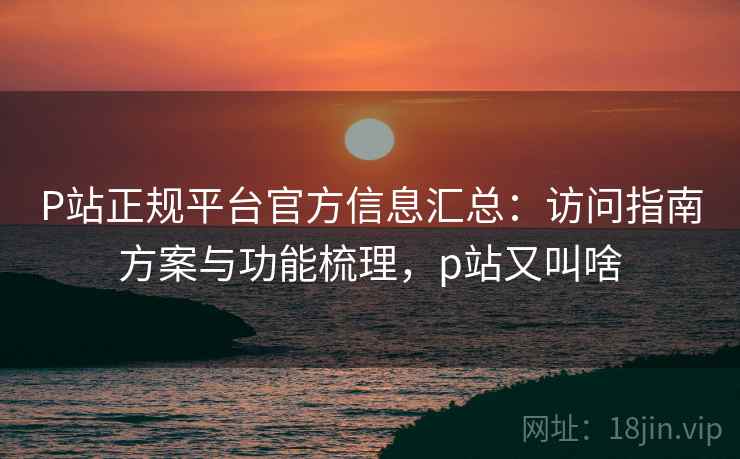 P站正规平台官方信息汇总：访问指南方案与功能梳理，p站又叫啥