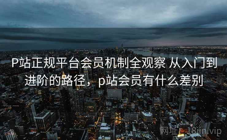 P站正规平台会员机制全观察 从入门到进阶的路径，p站会员有什么差别