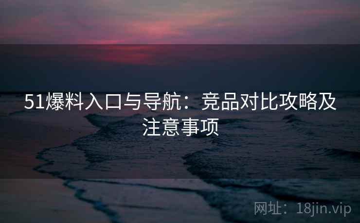 51爆料入口与导航：竞品对比攻略及注意事项